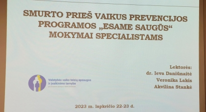 Dalyvaujame mokymuose.