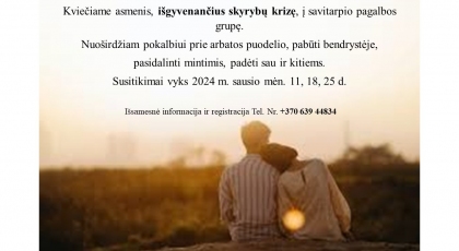 Kviečiame į savitarpio pagalbos grupę.