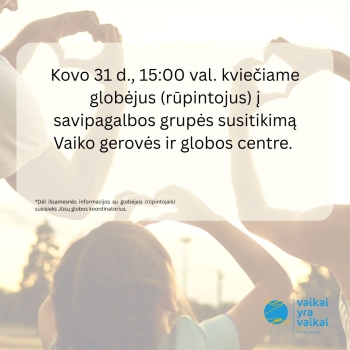 Savipagalbos grupės susitikimas.